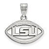 Sterling Silver Louisiana State University Football Pendant 3/4in