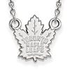 10k White Gold Small Toronto Maple Leafs Pendant with 18in Chain