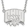 Ohio University Logo Necklace 3/4in Sterling Silver