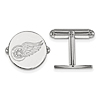 Detroit Red Wings Round Cuff Links Sterling Silver