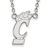 Univ. of Cincinnati Bearcat Pendant Necklace 3/4in Sterling Silver