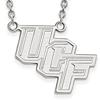 University of Central Florida Logo Necklace 3/4in 14k White Gold
