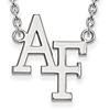 United States Air Force Academy Logo Necklace 3/4in 10k White Gold