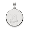 United States Naval Academy Disc Pendant 3/4in Sterling Silver