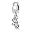 Sterling Silver Chicago White Sox Extra Small Dangle Bead