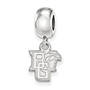 Bowling Green State Univ. Extra Small Dangle Bead Sterling Silver