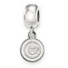 Sterling Silver Chicago Cubs Round Dangle Bead Charm