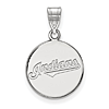 Sterling Silver 5/8in Round Cleveland Indians Pendant