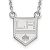 Los Angeles Kings Logo Pendant on Necklace 14k White Gold