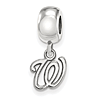 Sterling Silver Washington Nationals Extra Small Dangle Bead