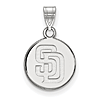 Sterling Silver 1/2in San Diego Padres Round Pendant