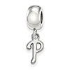 Sterling Silver Philadelphia Phillies Extra Small Dangle Bead
