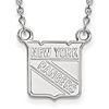 New York Rangers Logo Pendant on Necklace Sterling Silver