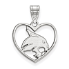Texas State University Heart Pendant 5/8in Sterling Silver