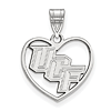 University of Central Florida Heart Pendant 5/8in Sterling Silver