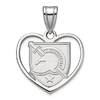 United States Military Academy Heart Pendant 5/8in Sterling Silver