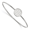 Sterling Silver 7in Indiana University Slip on Wire Bracelet