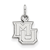 Marquette University MU Pendant 1/2in 10k White Gold