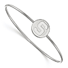 Sterling Silver 7in Michigan State University S Slip On Bangle