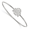 Sterling Silver 8in Ohio State University Wire Bangle