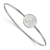 Sterling Silver 7in University of Alabama Slip on Wire Bangle