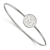 Sterling Silver 8in University of Michigan Slip on Wire Bangle