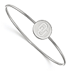 Sterling Silver 6in University of Oklahoma Slip on Wire Bangle