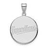 Sterling Silver Cleveland Guardians Disc Pendant 7/8in