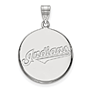 Cleveland Indians Round Pendant 3/4in Sterling Silver