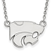 Kansas State University Wildcat Pendant on Necklace Sterling Silver