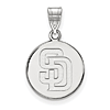 10k White Gold 5/8in Round San Diego Padres Pendant