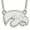 14k White Gold University of Iowa Tigerhawk Necklace