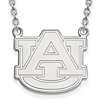 Sterling Silver Auburn University Pendant with 18in Chain