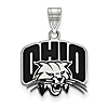 Ohio University Enamel Pendant 5/8in Sterling Silver