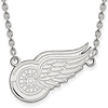 Sterling Silver Detroit Red Wings Necklace