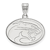 Sterling Silver 5/8in University of Houston Cougar Oval Pendant