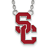 Sterling Silver University of Southern California Enamel Necklace