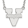 Sterling Silver University of Virginia Logo Pendant with 18in Chain