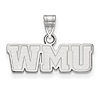 10k White Gold Western Michigan University WMU Charm