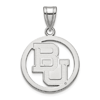 Sterling Silver 5/8in Baylor University Circle Pendant