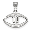 Sterling Silver 3/4in Indiana University Football Pendant