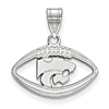 Kansas State University Football Pendant 3/4in Sterling Silver