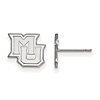Marquette University Extra Small Post Earrings 10k White Gold