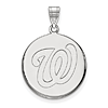 Sterling Silver 3/4in Washington Nationals Pendant