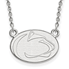Sterling Silver 1/2in Penn State University Pendant with 18in Chain