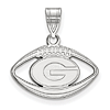 Sterling Silver 3/4in University of Georgia Football Pendant
