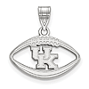 Sterling Silver 3/4in University of Kentucky Football Pendant