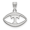 Sterling Silver 3/4in University of Tennessee Football Pendant