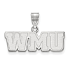 Western Michigan University WMU Pendant 3/8in Sterling Silver
