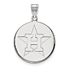 Sterling Silver 3/4in Houston Astros Disc Pendant